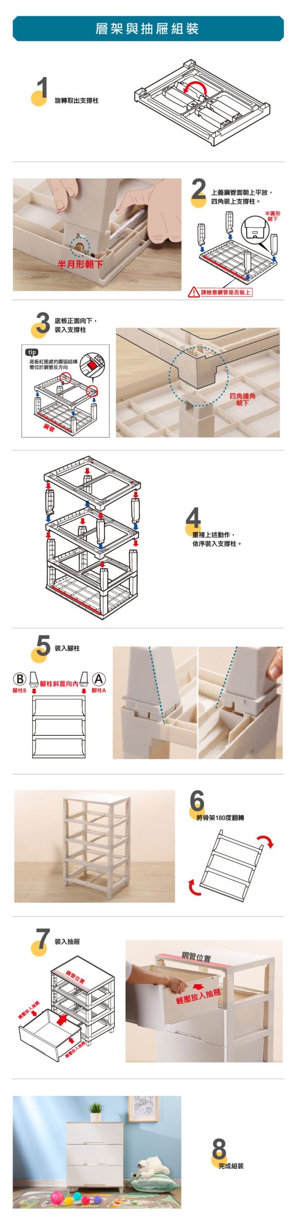 好來屋KD三層櫃(LJ302)層架組裝