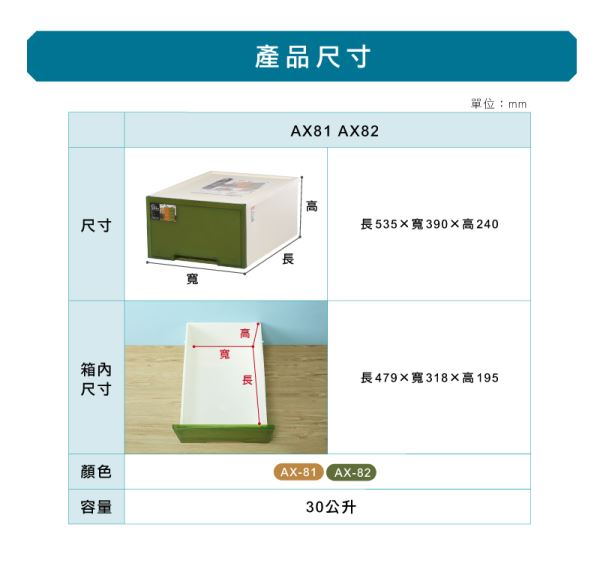 米蘭抽屜整理箱尺寸