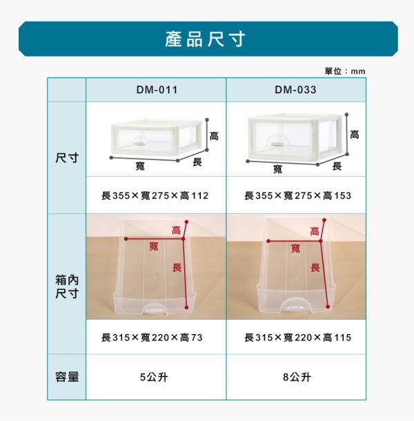 A4文書整理箱(DM)尺寸