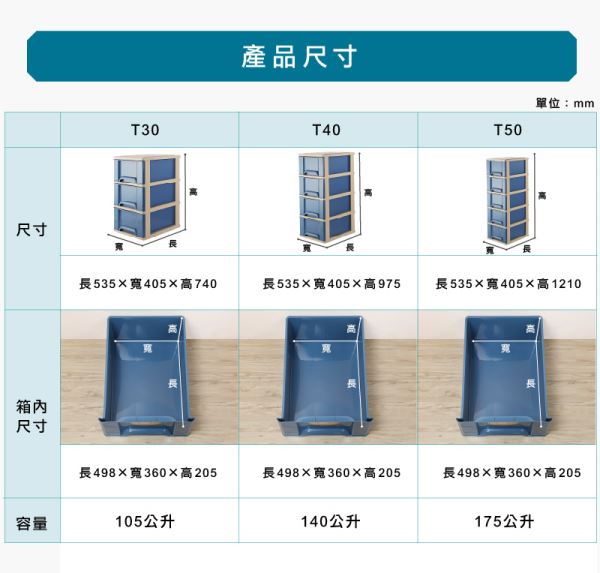 T層櫃(T)尺寸